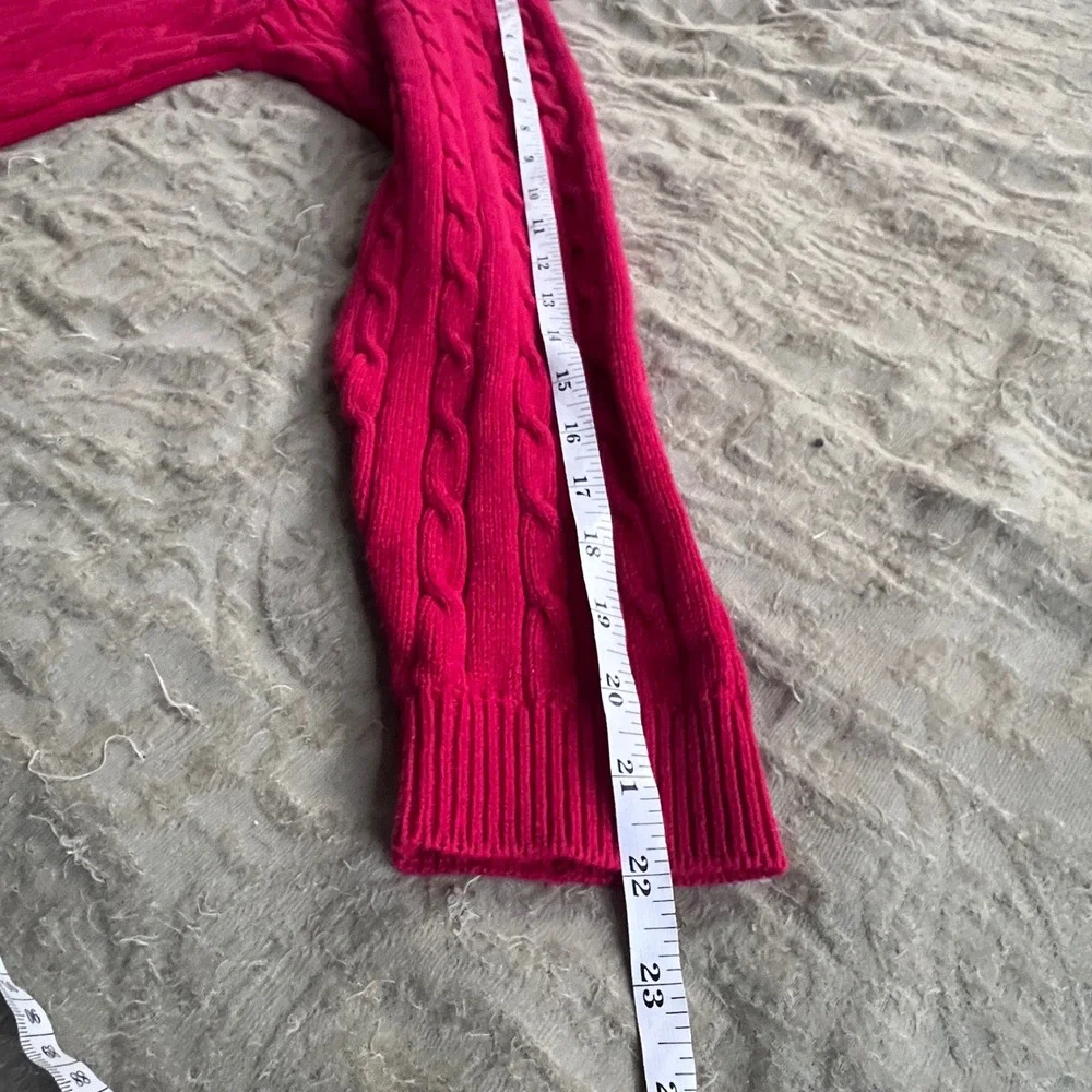 Hunt Club Women's Preppy Academia Cable Knit V-Neck 100% Cotton Sweater Size XL